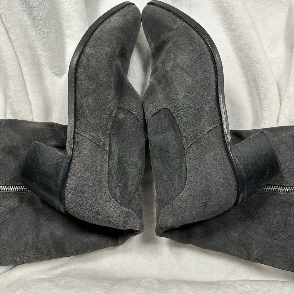 Report Signature Boots Women's 8 Gray Suede Knee High